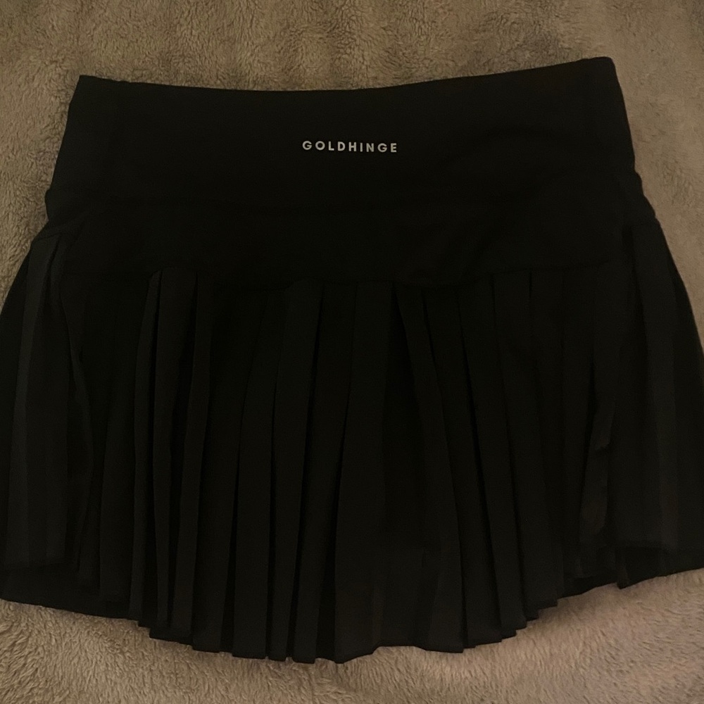 Goldhinge Black Pleated Women's Skirt SMALL